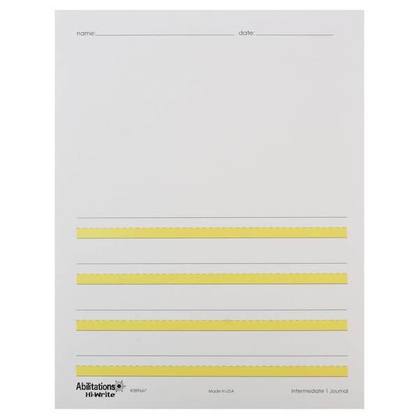 Hi-Write Intermediate Journal Paper, Level 1, 8-1/2 x 11 Inches, 100 Sheets PK